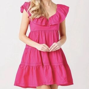 Saylor Pink Ruffle Dress